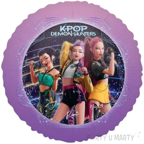 dekoracja na urodzny prezent balon foliowy k pop demon hunters 18 rnd