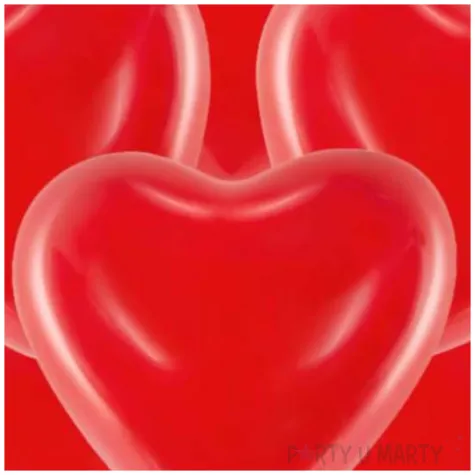 dekoracja na walentynki balony serca czerwony pastel globos 10 6 szt