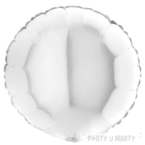 dekoracja na wesele komunie rocznice slub chrzest balon foliowy bialy do girland 18 rnd