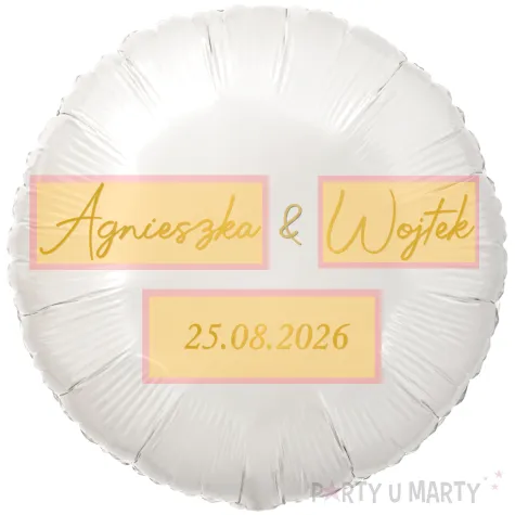 dekoracja na wesele prezent na slub balon foliowy imiona nowozencow personalizacja 18