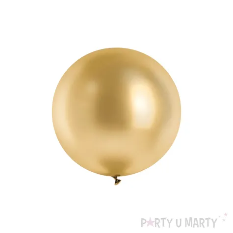 dekoracja na wesele slub urodziny balon xl glossy metaliczny zloty 24 x1