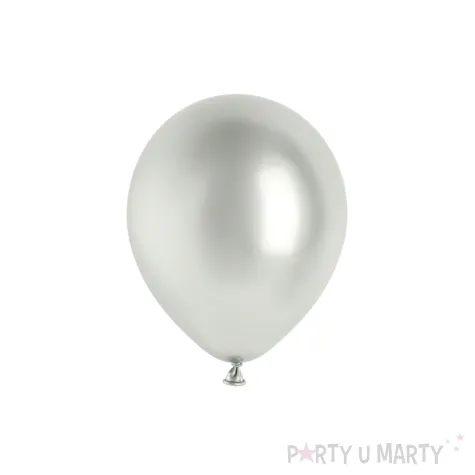 dekoracja na wesele slub urodziny balony glossy metaliczne srebrne 12 x50