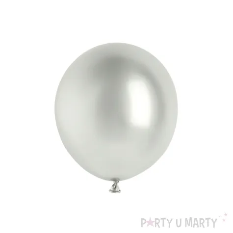 dekoracja na wesele slub urodziny balony glossy metaliczne srebrne 18 x5