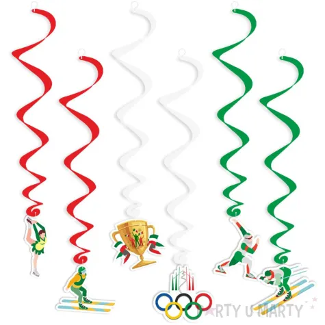 dekoracja na zimowe igrzyska olimpijskie swiderki wiszace wlochy 2026 6 szt