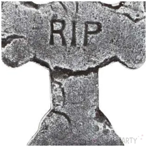 dekoracja nagrobek krzyz szara amscan 31 cm