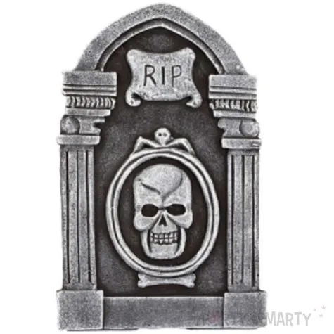 dekoracja nagrobek z medalionem szara amscan 31 cm