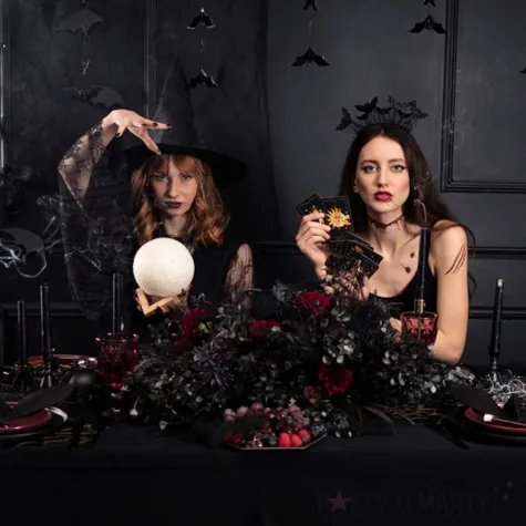 dekoracja nietoperze papierowe czarny partydeco 19 29 cm 6 szt