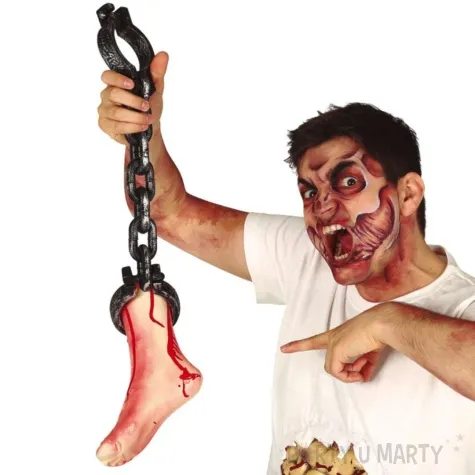 dekoracja noga z lancuchem guirca 65 cm