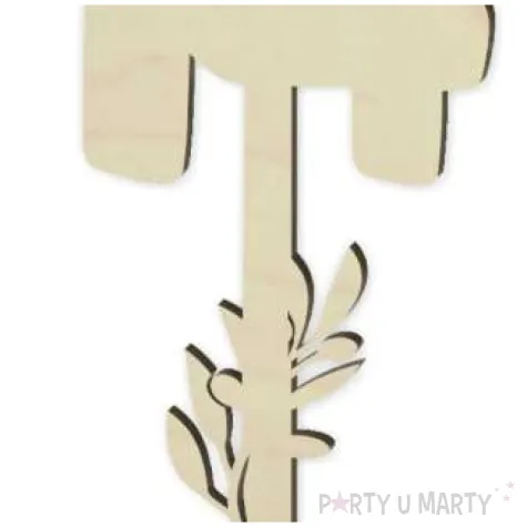 dekoracja numer na stol 14 drewno 24 cm