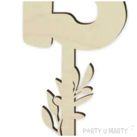 dekoracja numer na stol 15 drewno 24 cm