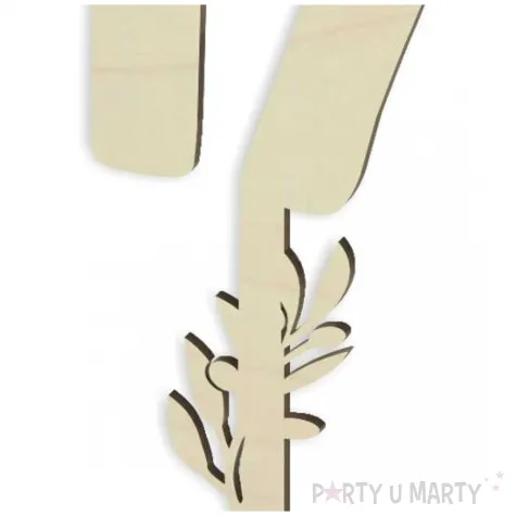 dekoracja numer na stol 17 drewno 24 cm