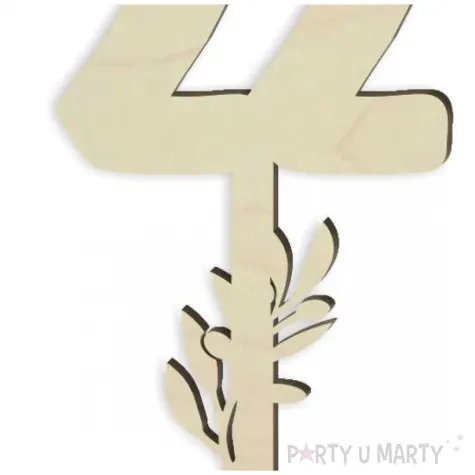 dekoracja numer na stol 22 drewno 24 cm