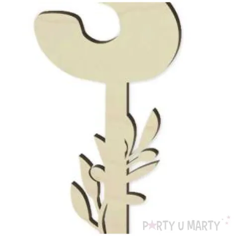 dekoracja numer na stol 3 drewno 24 cm