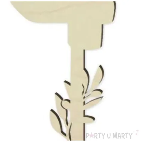 dekoracja numer na stol 4 drewno 24 cm