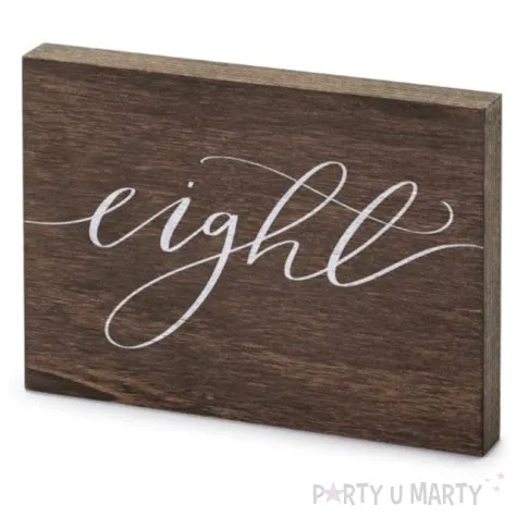 dekoracja numer na stol eight partydeco 2x18x12 5 cm