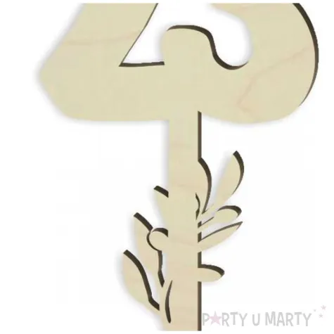 dekoracja numerek na stol cyfra 23 drewniana wesele slub komunia