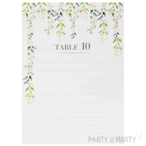 dekoracja numerki na stol od 1 do 10 santex 21 cm 10 szt