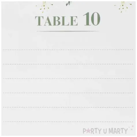 dekoracja numerki na stol od 1 do 10 santex 21 cm 10 szt