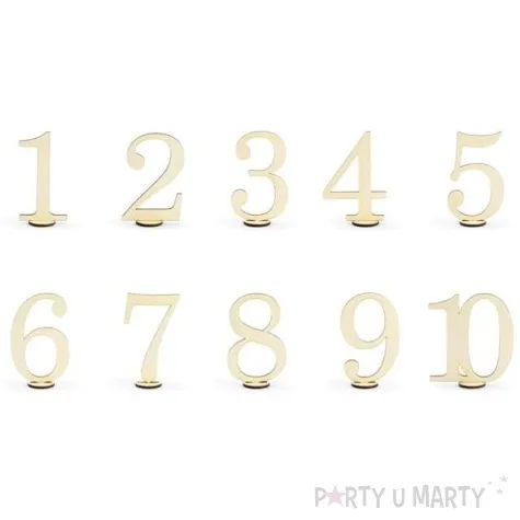dekoracja numery na stol partydeco 10 5 cm 10 szt