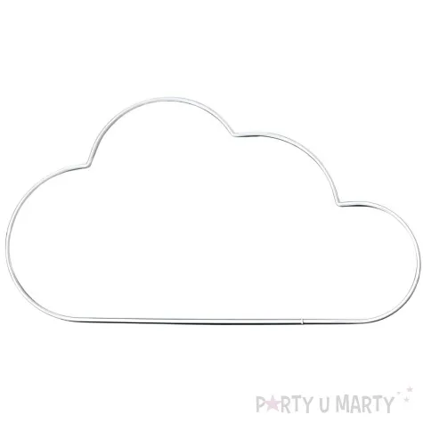 dekoracja obrecz chmurka biala dekorlamp 40 cm