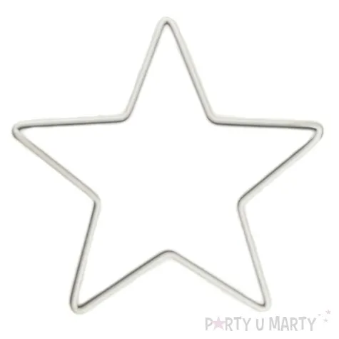 dekoracja obrecz gwiazda biala dekorlamp 14 cm