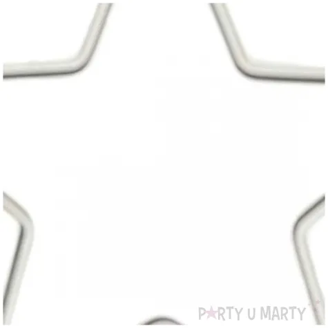 dekoracja obrecz gwiazda biala dekorlamp 17 cm