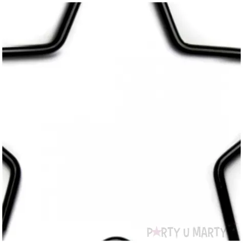 dekoracja obrecz gwiazda czarna dekorlamp 40 cm