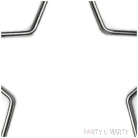 dekoracja obrecz gwiazda srebrna dekorlamp 17 cm