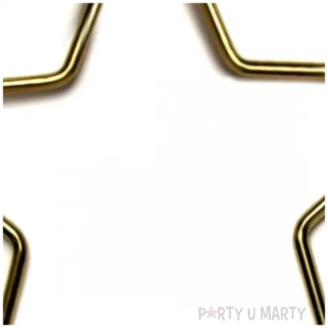 dekoracja obrecz gwiazda zlota matowa dekorlamp 17 cm