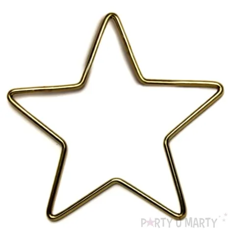 dekoracja obrecz gwiazda zlota matowa dekorlamp 35 cm