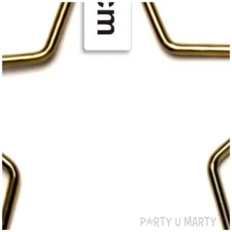 dekoracja obrecz gwiazda zlota matowa dekorlamp 9 cm