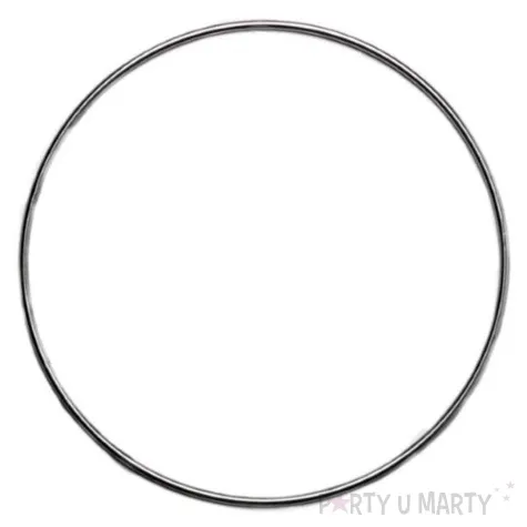 dekoracja obrecz kolo srebrna dekorlamp 90 cm