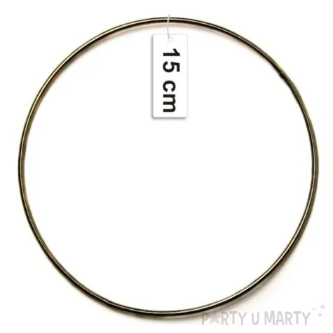 dekoracja obrecz kolo zlota matowa dekorlamp 15 cm