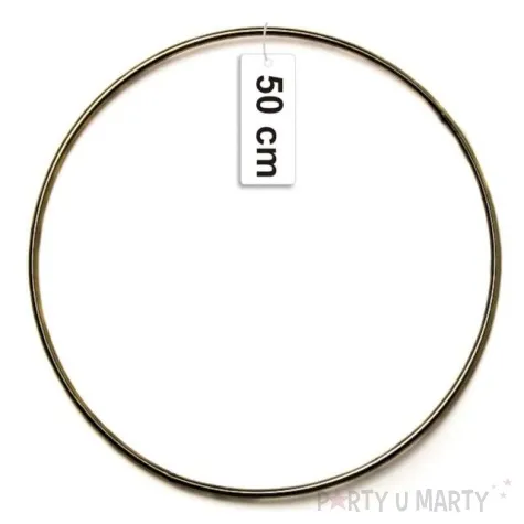 dekoracja obrecz kolo zlota matowa dekorlamp 50 cm