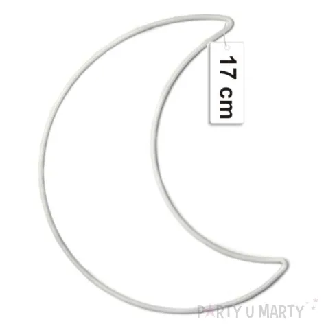 dekoracja obrecz ksiezyc biala dekorlamp 17 cm