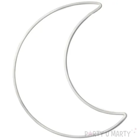 dekoracja obrecz ksiezyc biala dekorlamp 17 cm