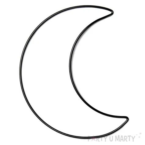 dekoracja obrecz ksiezyc czarna dekorlamp 21 cm