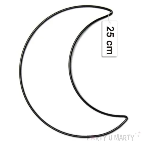 dekoracja obrecz ksiezyc czarna dekorlamp 25 cm