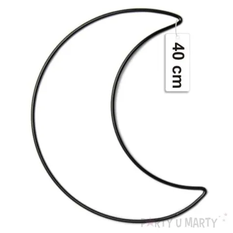 dekoracja obrecz ksiezyc czarna dekorlamp 40 cm