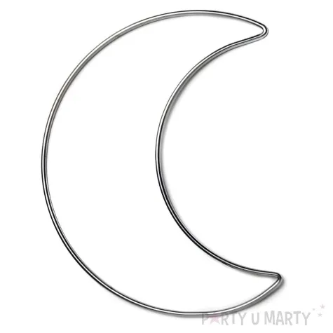 dekoracja obrecz ksiezyc srebrna dekorlamp 21 cm