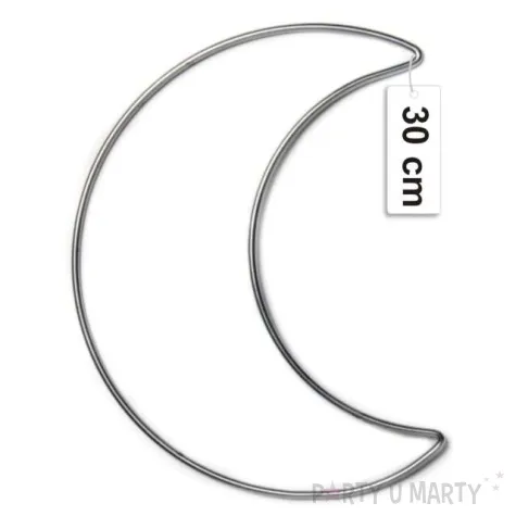 dekoracja obrecz ksiezyc srebrna dekorlamp 30 cm