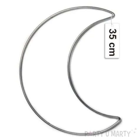 dekoracja obrecz ksiezyc srebrna dekorlamp 35 cm