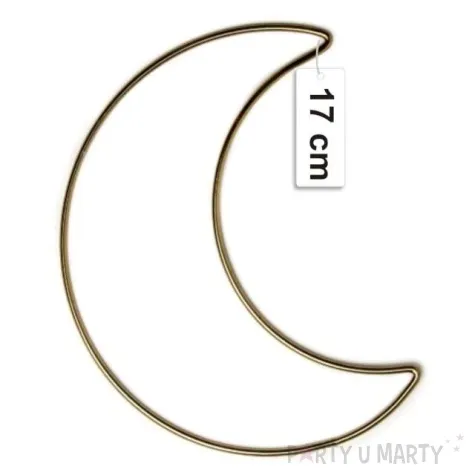 dekoracja obrecz ksiezyc zlota matowa dekorlamp 17 cm