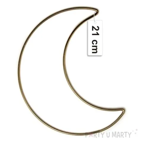 dekoracja obrecz ksiezyc zlota matowa dekorlamp 21 cm