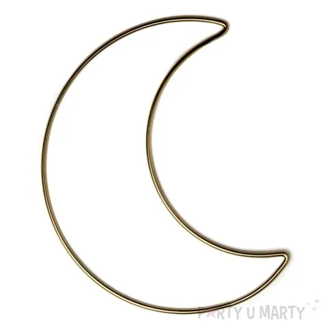 dekoracja obrecz ksiezyc zlota matowa dekorlamp 21 cm