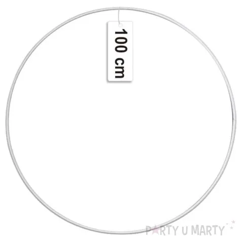 dekoracja obrecz lapacz snow biala dekorlamp 100cm