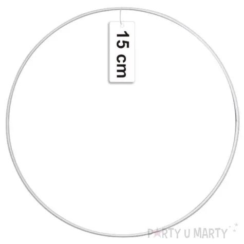 dekoracja obrecz lapacz snow biala dekorlamp 15cm