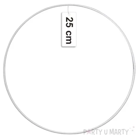 dekoracja obrecz lapacz snow biala dekorlamp 25cm