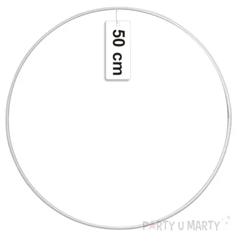 dekoracja obrecz lapacz snow biala dekorlamp 50cm