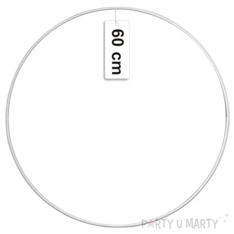 dekoracja obrecz lapacz snow biala dekorlamp 60cm